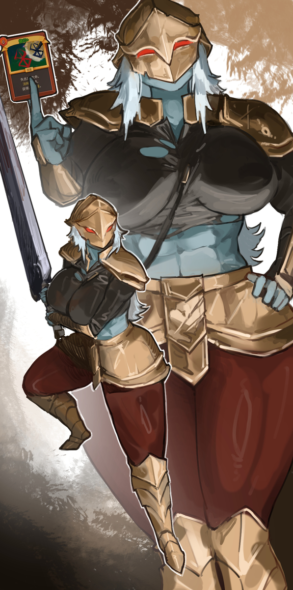 This is a pixiv picture whose title is 哦达琳，你有好结实的muscle~.