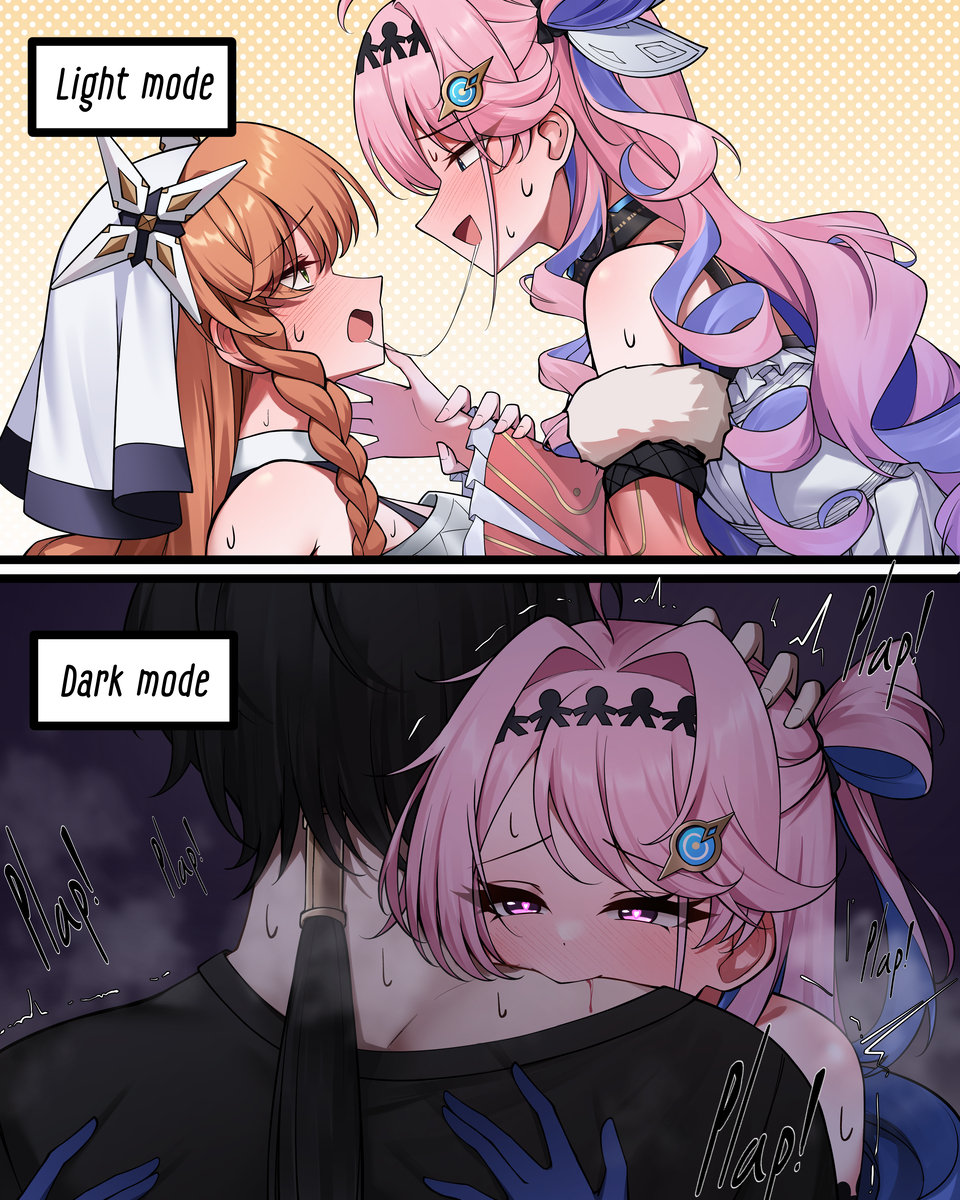 This is a pixiv picture whose title is She has two side.