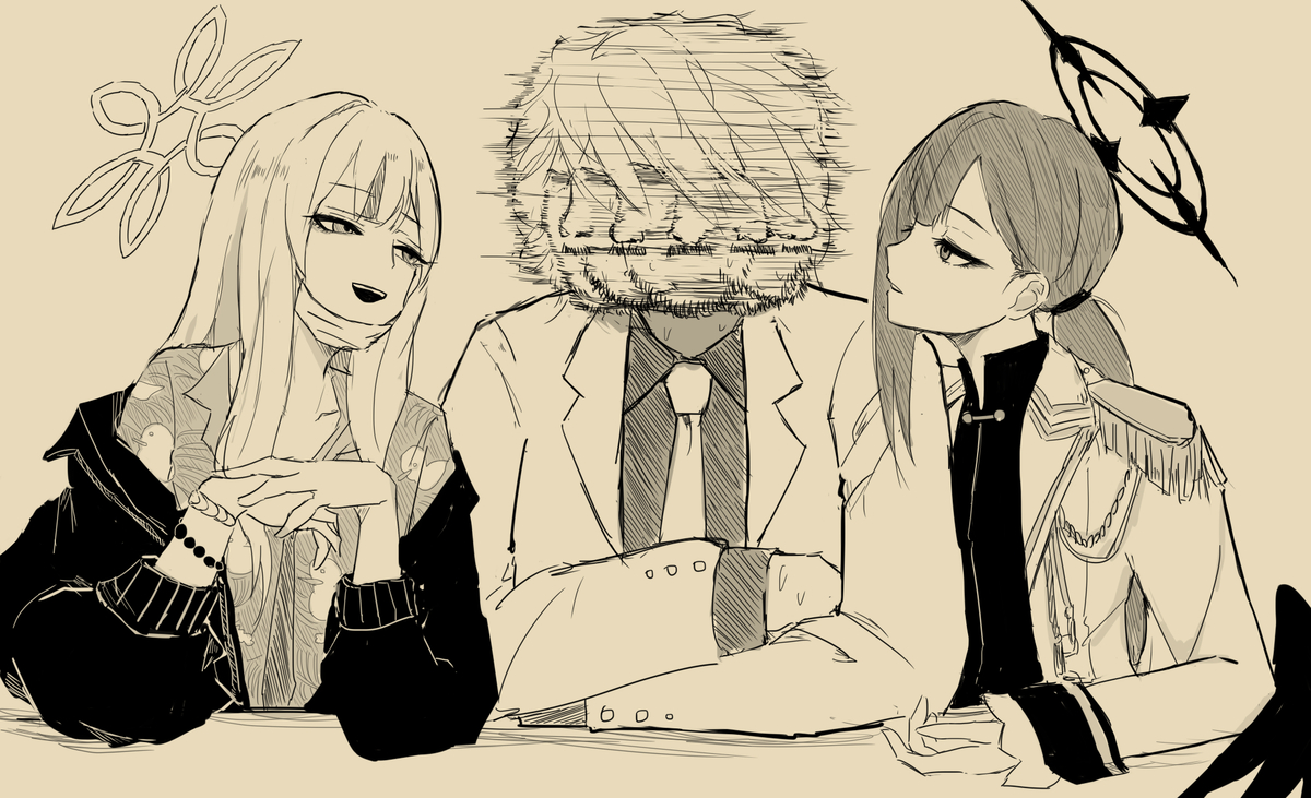 This is a pixiv picture whose title is 光と闇、陰と陽、白と黒.