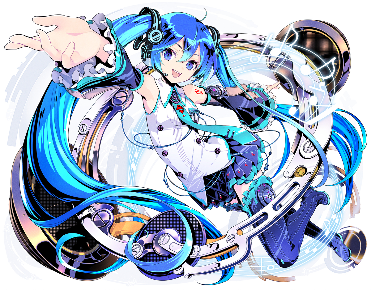 This is a pixiv picture whose title is 初音ミク・ディバインゲート.