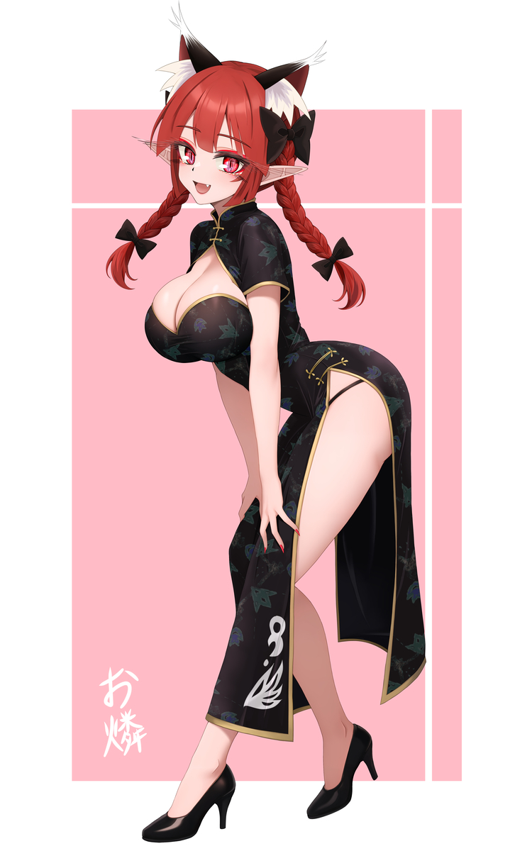 This is a pixiv picture whose title is チャイナドレスお燐ちゃん.