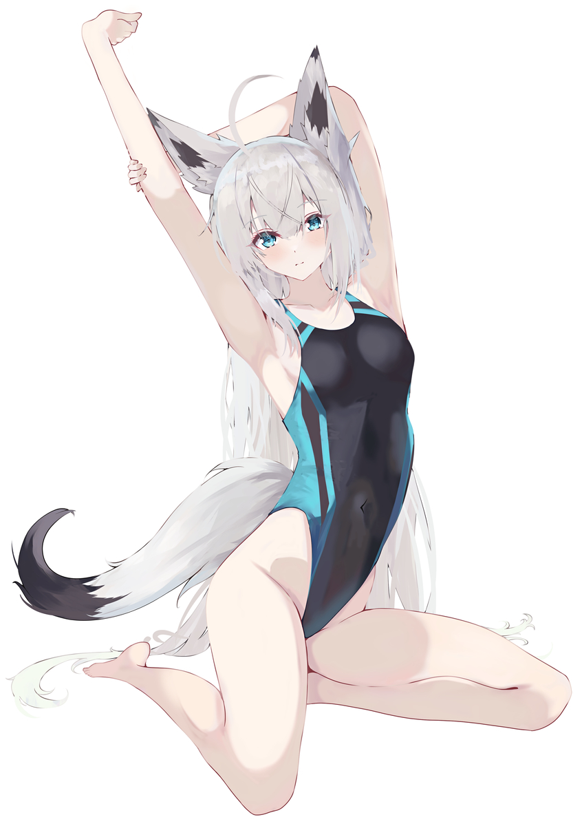 This is a pixiv picture whose title is 江風（競泳水着）.