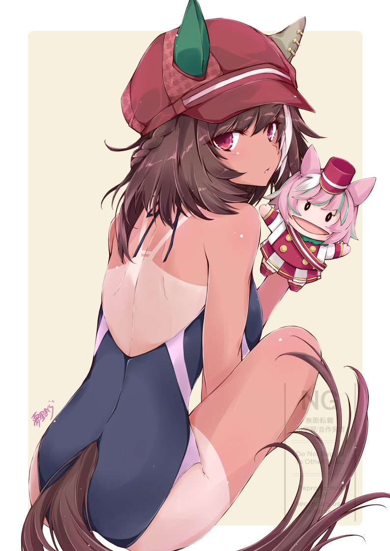This is a pixiv picture whose title is 競泳水着マルシュちゃ.