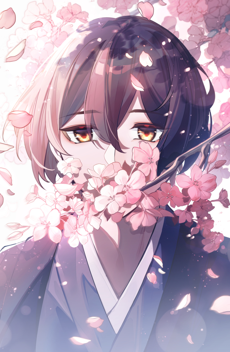 This is a pixiv picture whose title is 🌸.
