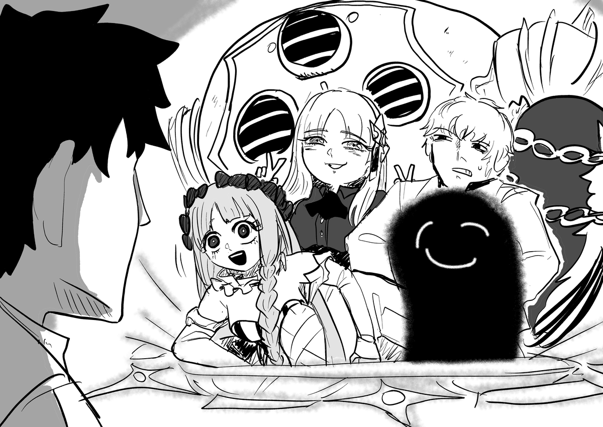 This is a pixiv picture whose title is ぐだ『今回の特異点で縁が出来たから頼れる仲間たちを召喚したよ！』.