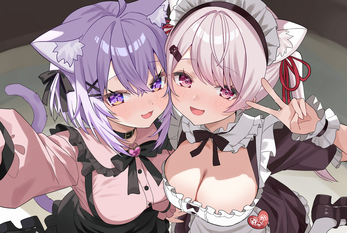 This is a pixiv picture whose title is メイドチェキ.