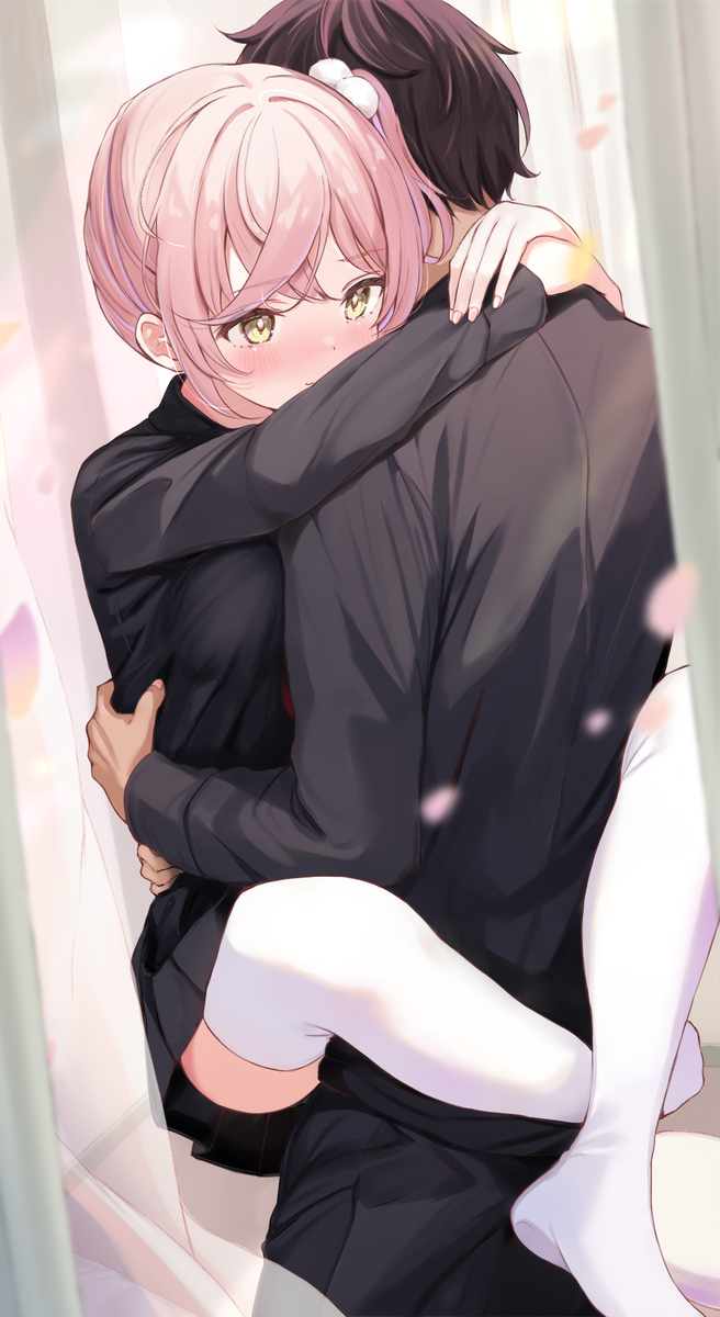 This is a pixiv picture whose title is 桜色気分.
