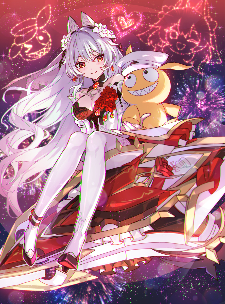 This is a pixiv picture whose title is 月下.