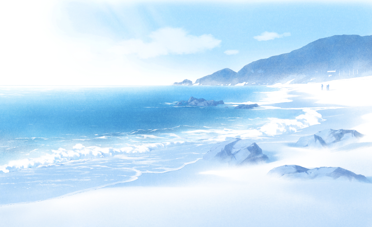 This is a pixiv picture whose title is 永田いなか浜.