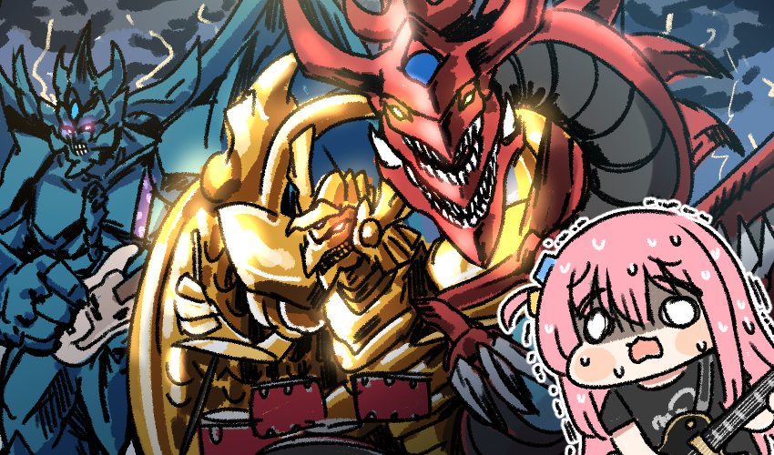 This is a pixiv picture whose title is 結束バンド.