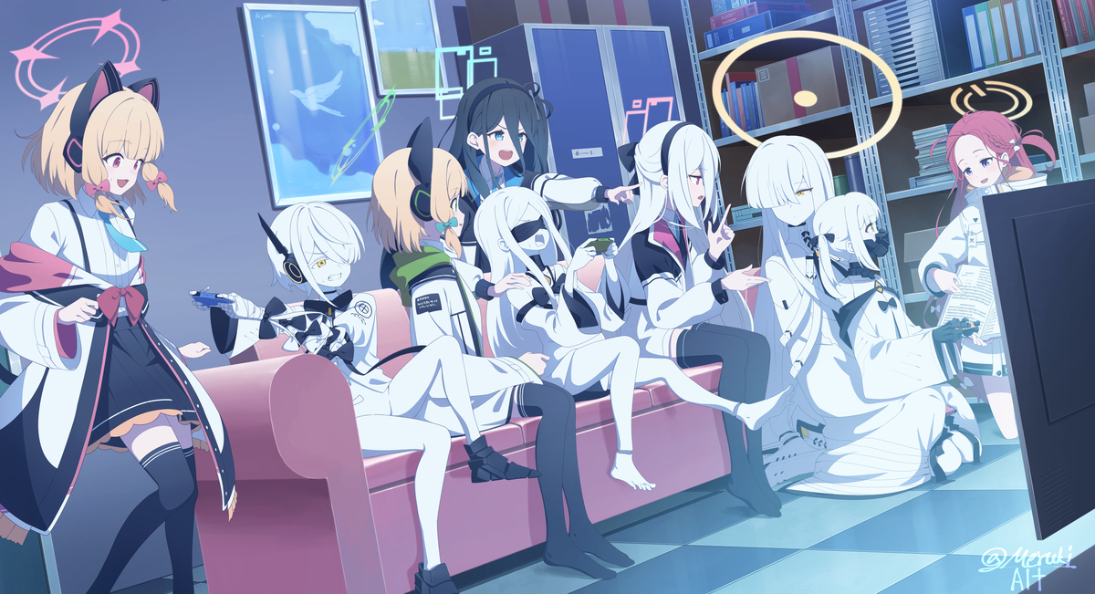 This is a pixiv picture whose title is 初めてのゲーム.