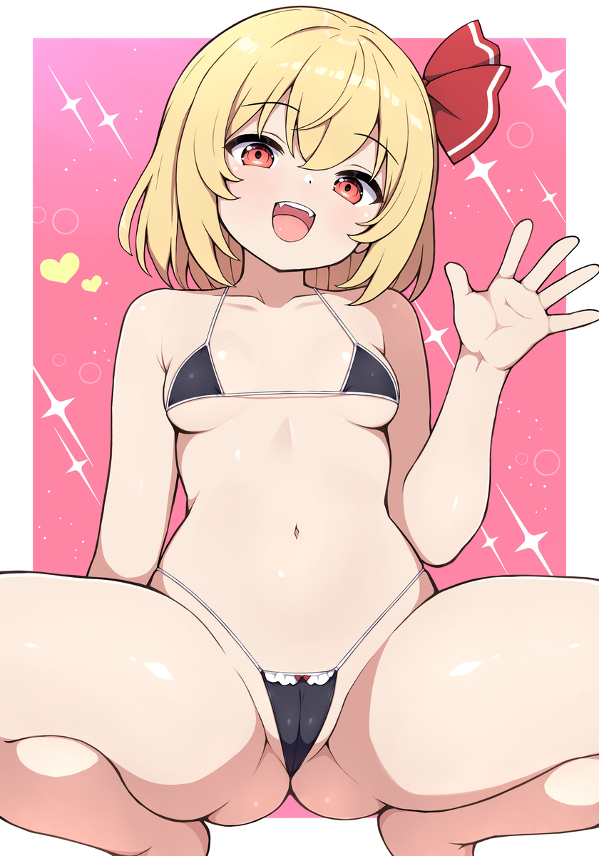 This is a pixiv picture whose title is マイクロビキニルーミア.