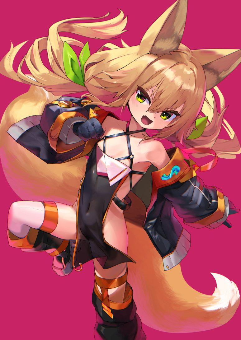 This is a pixiv picture whose title is ファイティンきつね.
