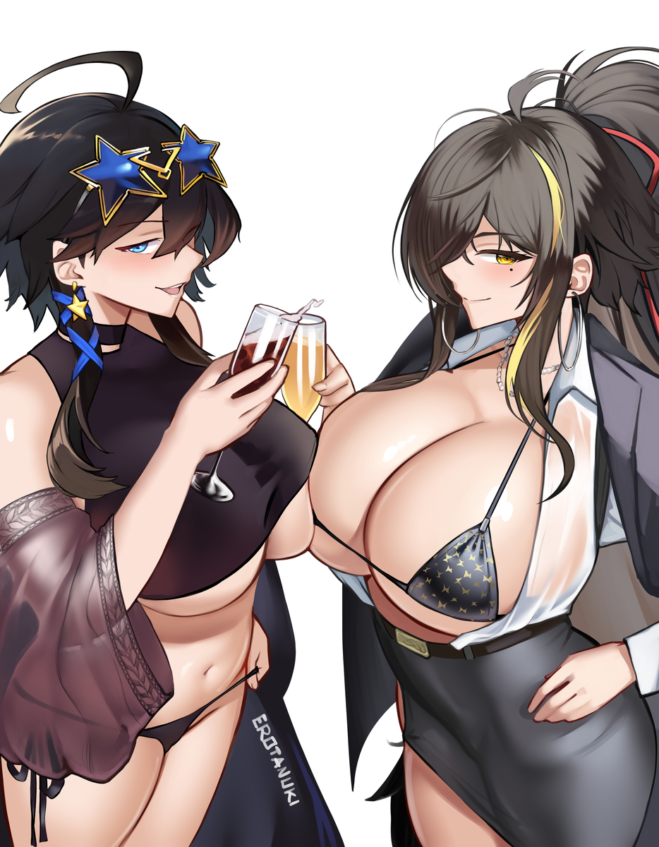 This is a pixiv picture whose title is Drink with us Commander! 🥂.