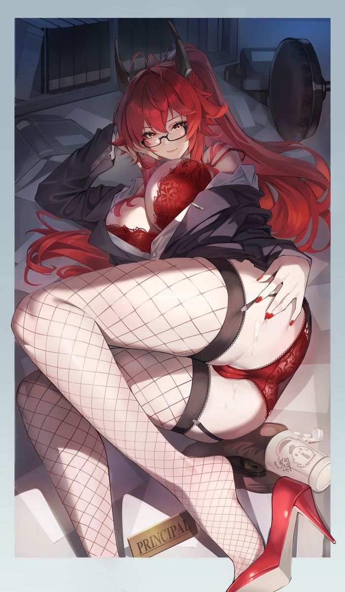This is a pixiv picture whose title is REDHOOD : Principal's trouble.