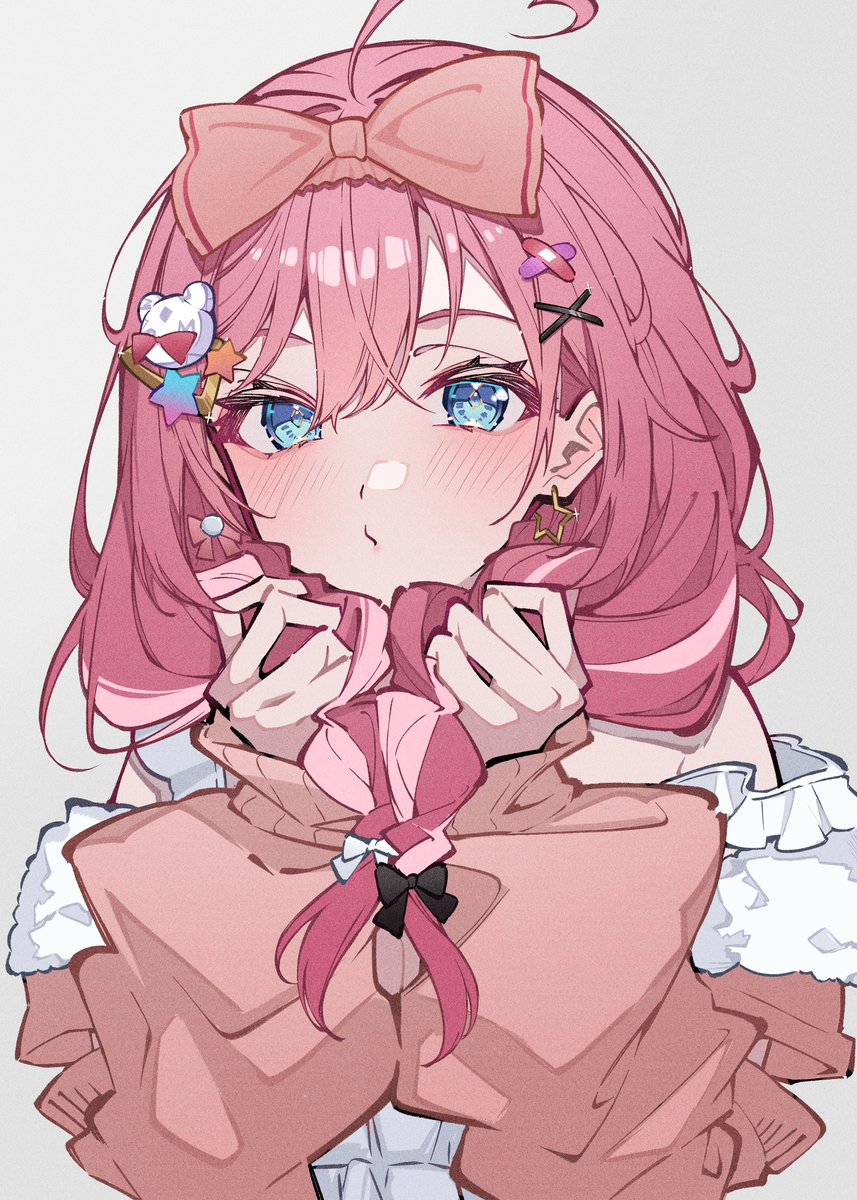 This is a pixiv picture whose title is 倉持　おさげ✨.