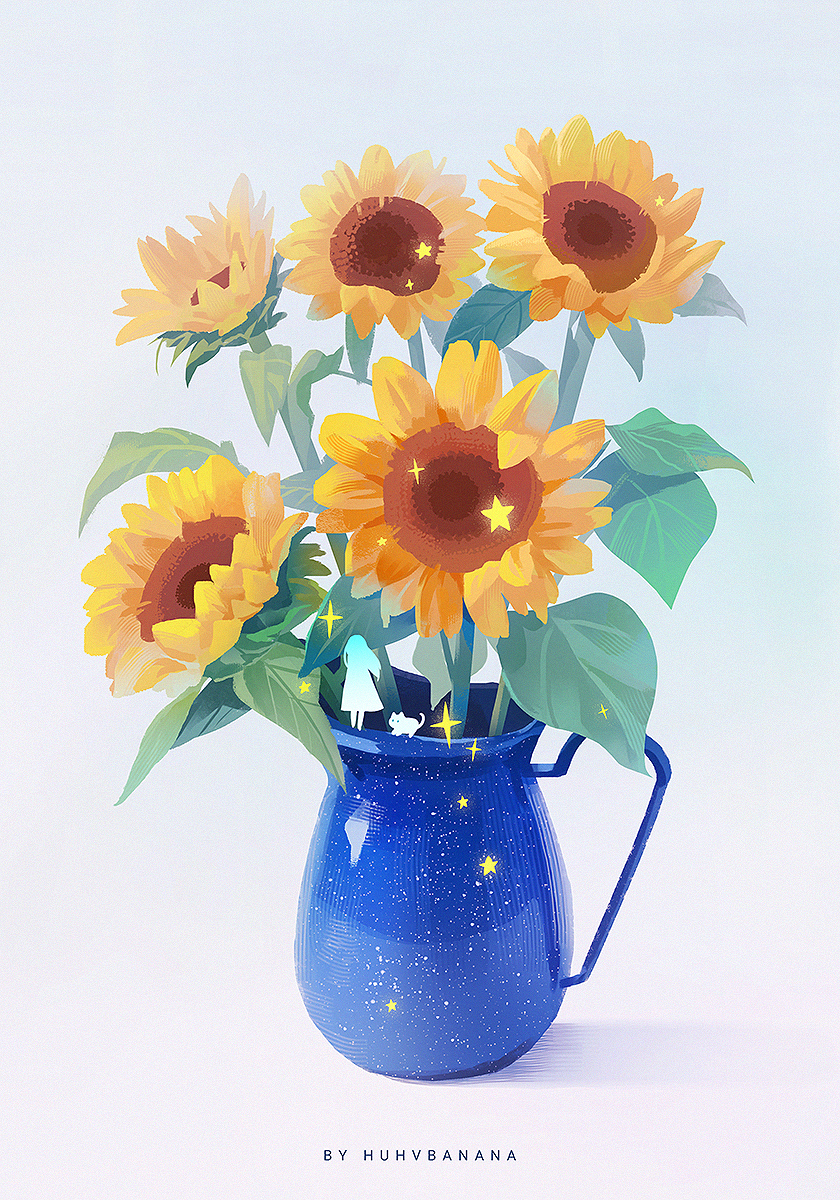 This is a pixiv picture whose title is Sunflower.