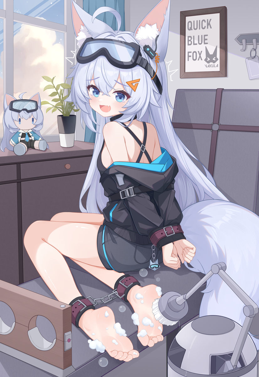 This is a pixiv picture whose title is 时雨酱的足部护理？!.