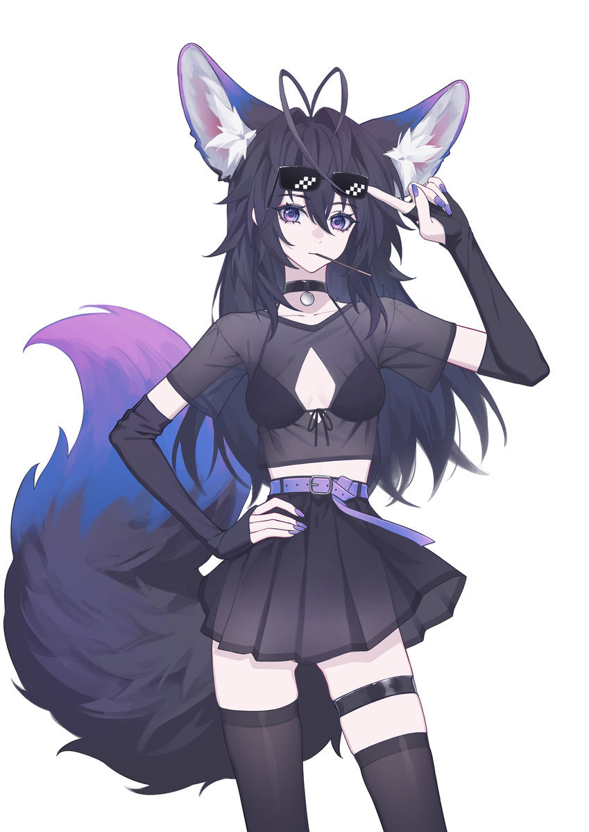 This is a pixiv picture whose title is 黑毛！.