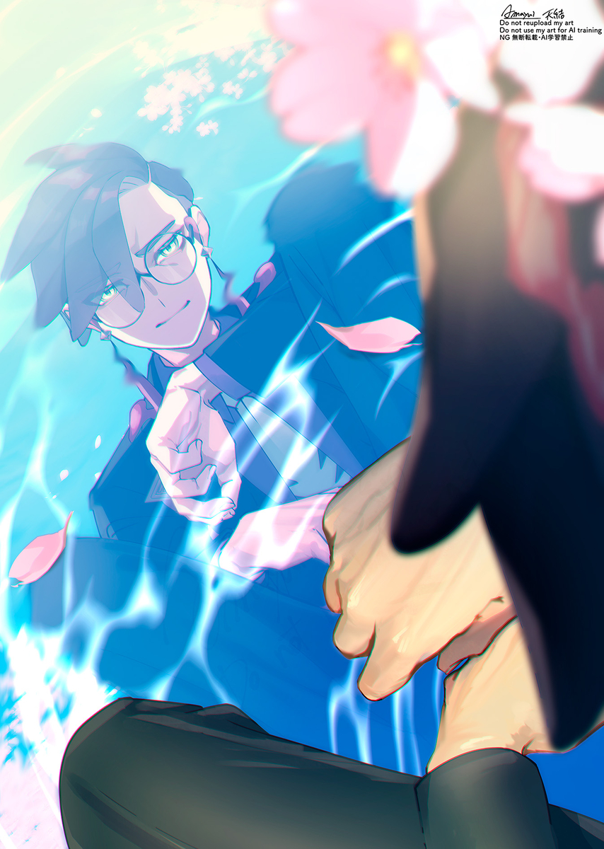 This is a pixiv picture whose title is 桜咲く.