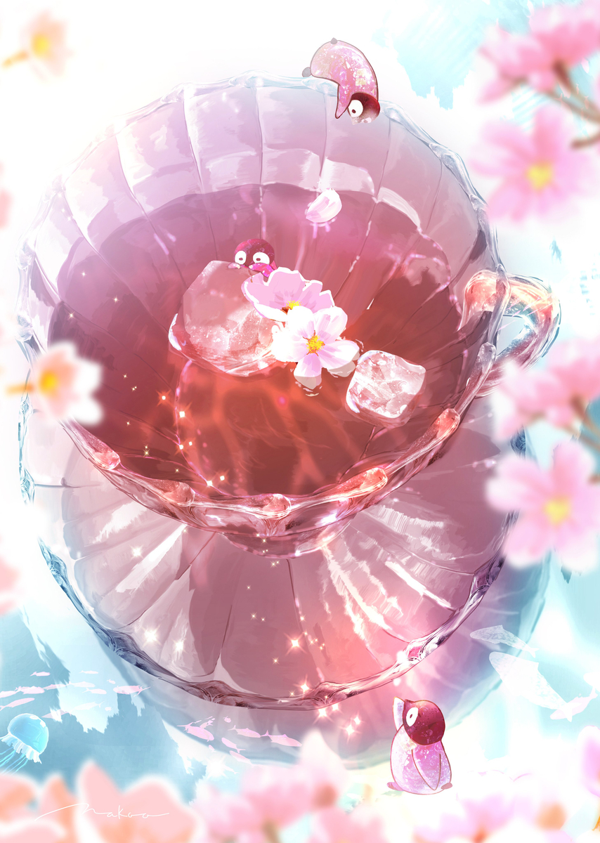 This is a pixiv picture whose title is 春のアイスティー.