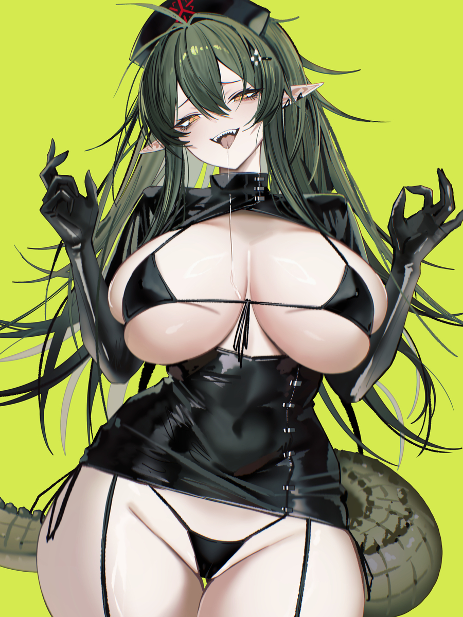 This is a pixiv picture whose title is ガヴィルさんにナースバニーを着てもらおう。.