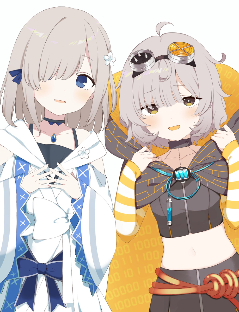 This is a pixiv picture whose title is 銀髪隠れ目.