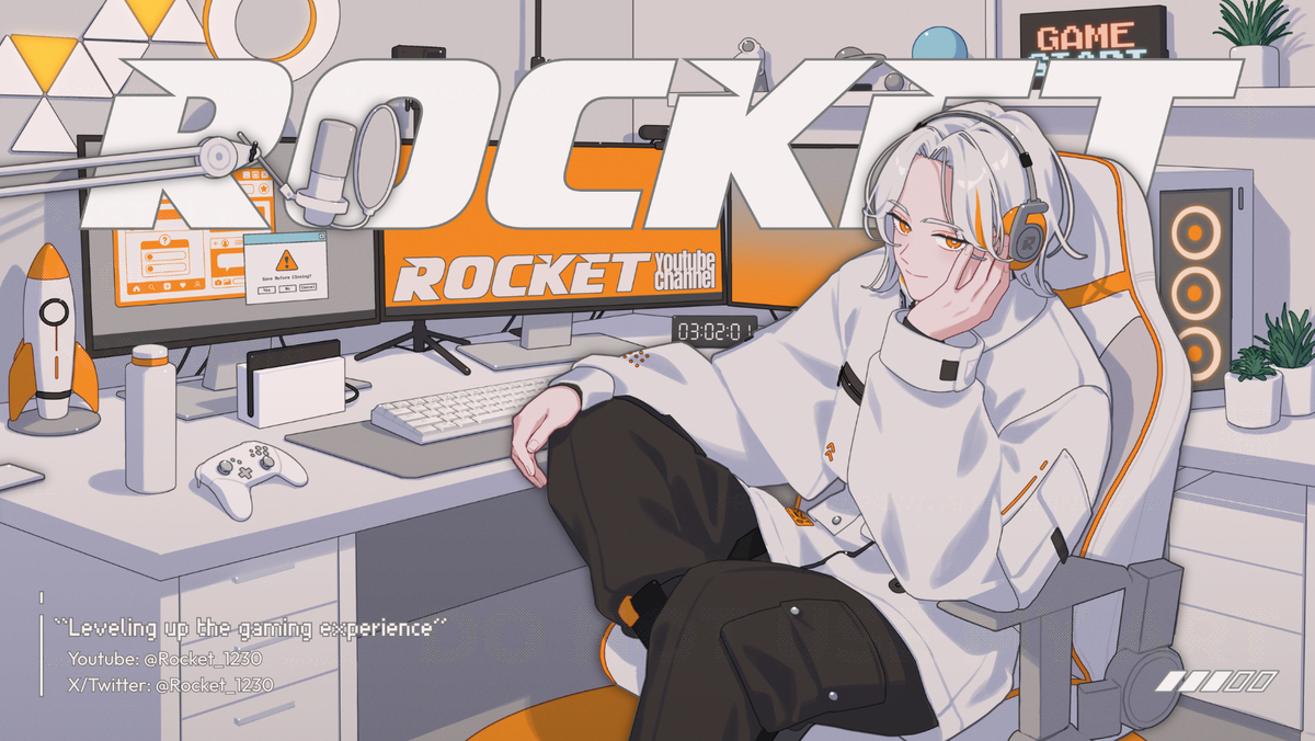 This is a pixiv picture whose title is “ROCKET” Main Visual.