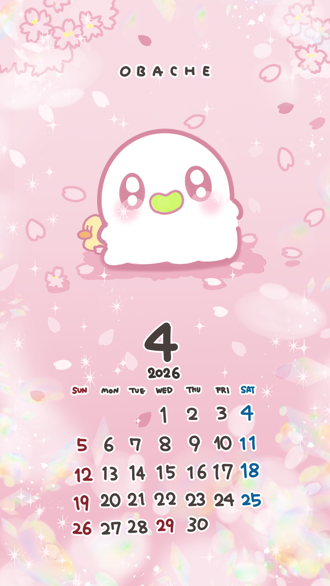This is a pixiv picture whose title is 4月のカレンダー.