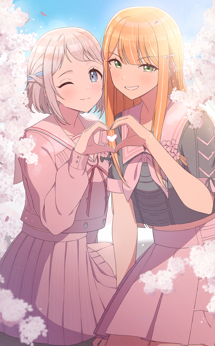 This is a pixiv picture whose title is 🌸‎🤍💚🌸.