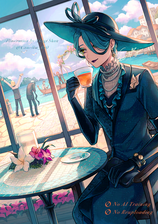 This is a pixiv picture whose title is 賑やかな休息.