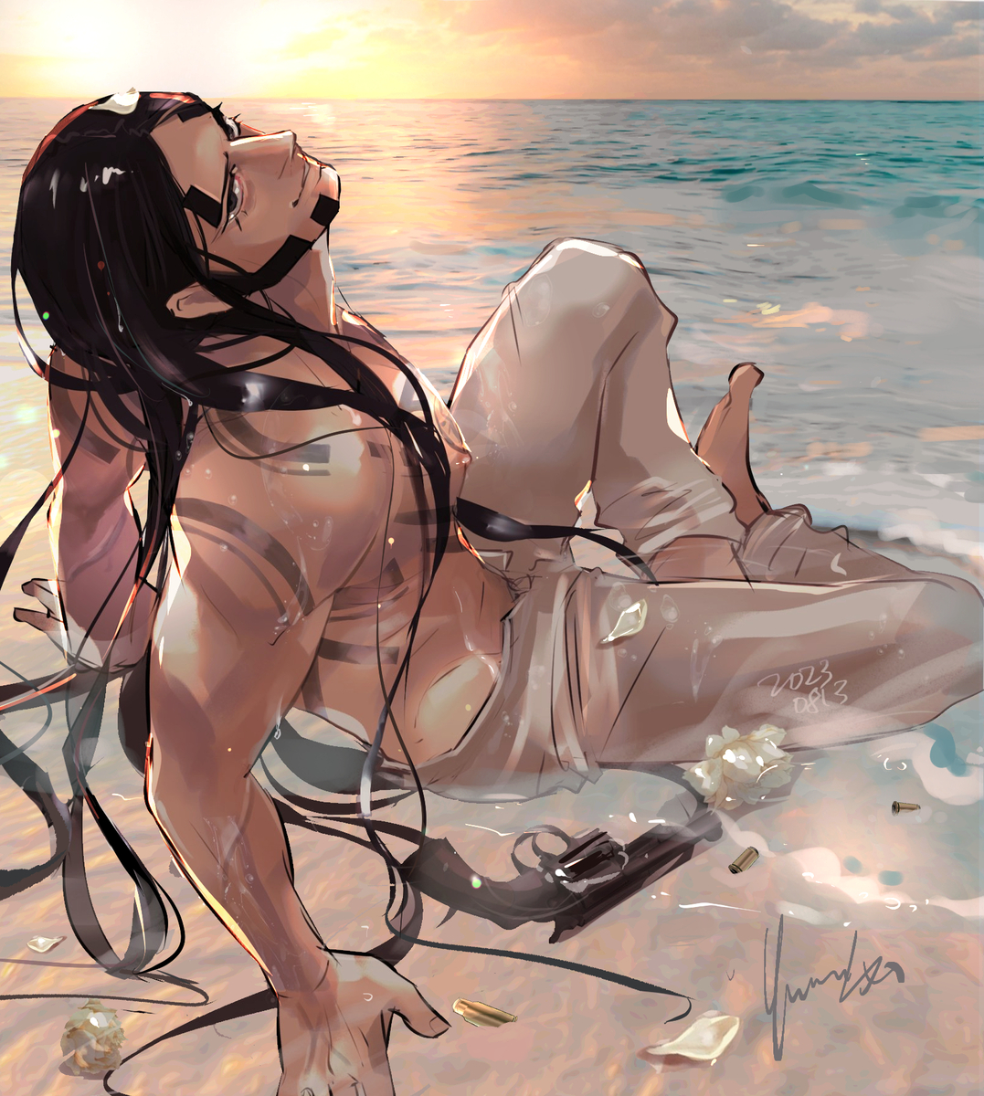 This is a pixiv picture whose title is 俺は王様になる.