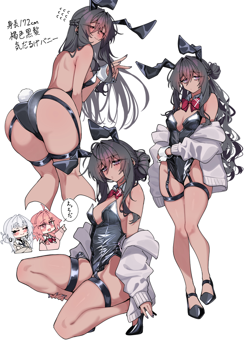 This is a pixiv picture whose title is 褐色バニー.