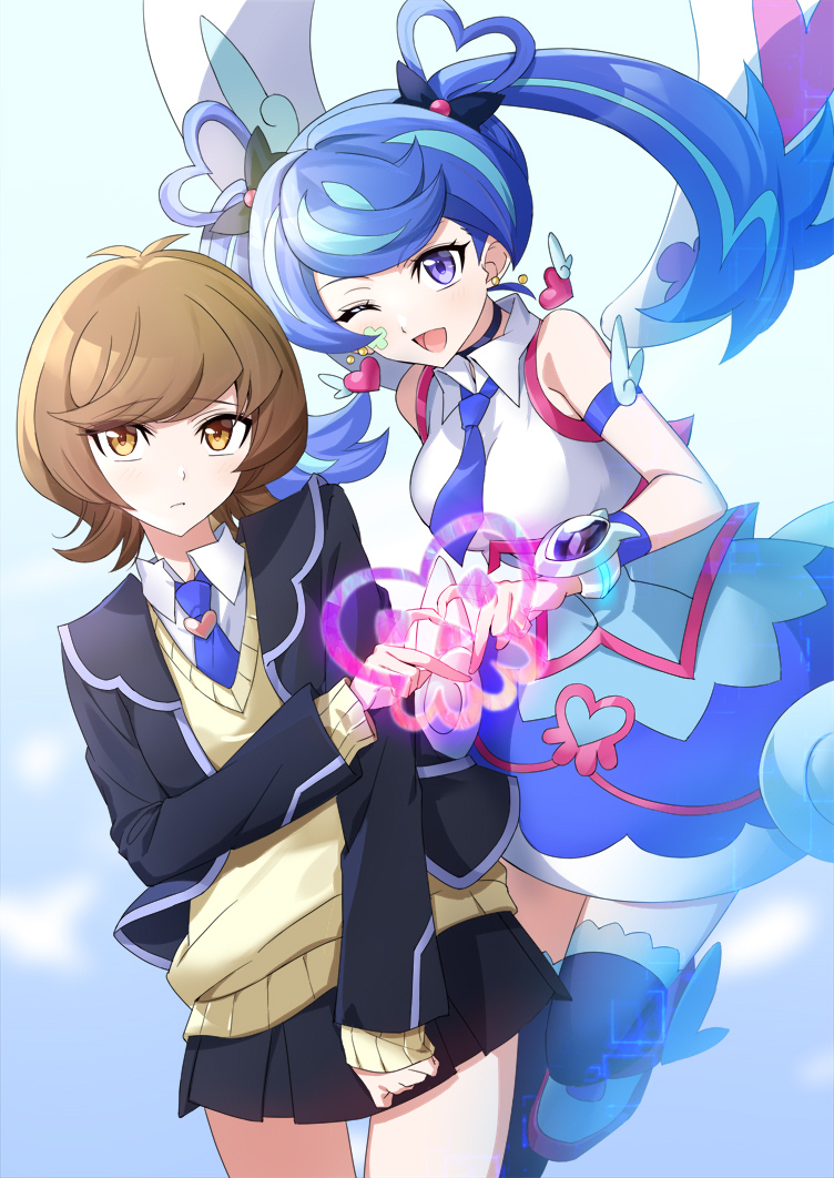 This is a pixiv picture whose title is 葵ちゃん/ブルーエンジェル.
