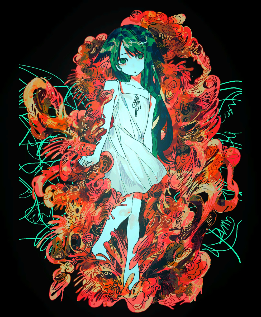 This is a pixiv picture whose title is 沙耶の唄.