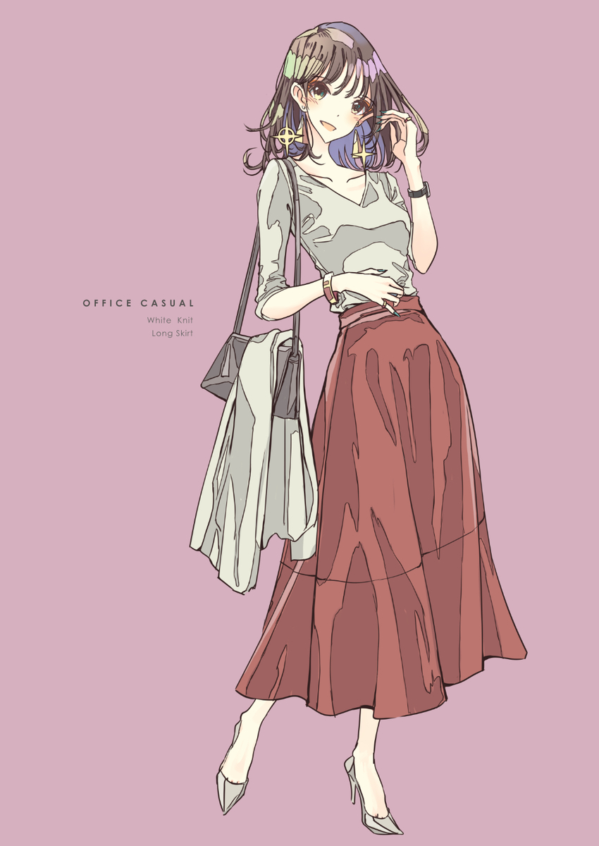 This is a pixiv picture whose title is ロングスカート.