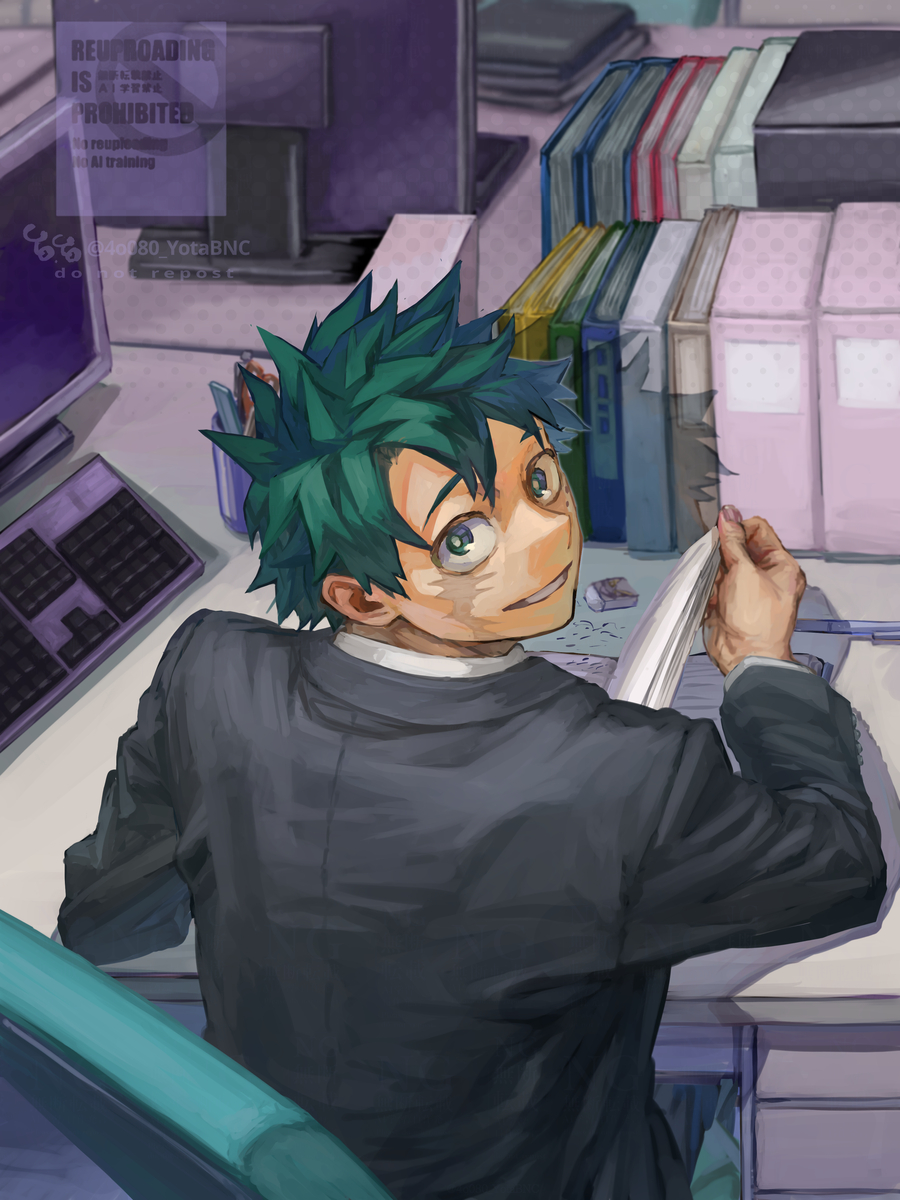 This is a pixiv picture whose title is ヒロアカ　イラスト.