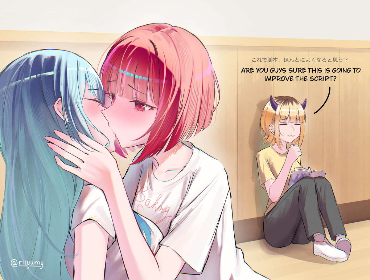 This is a pixiv picture whose title is Kana x Akane.