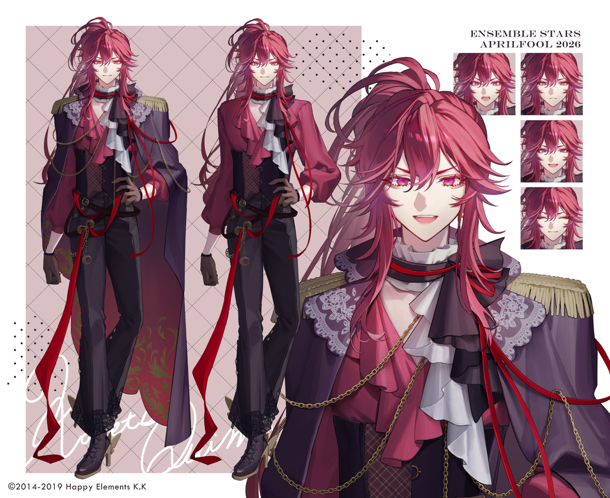 This is a pixiv picture whose title is 【あんスタエイプリルフール2026】苛烈 玖胤さん.