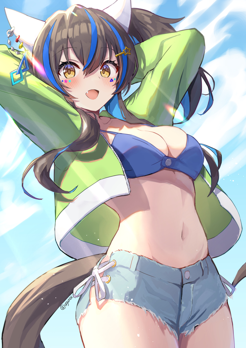 This is a pixiv picture whose title is 水着ヘリオス.