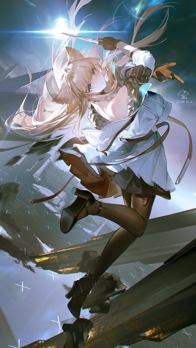 This is a pixiv picture whose title is 猫猫鸟.