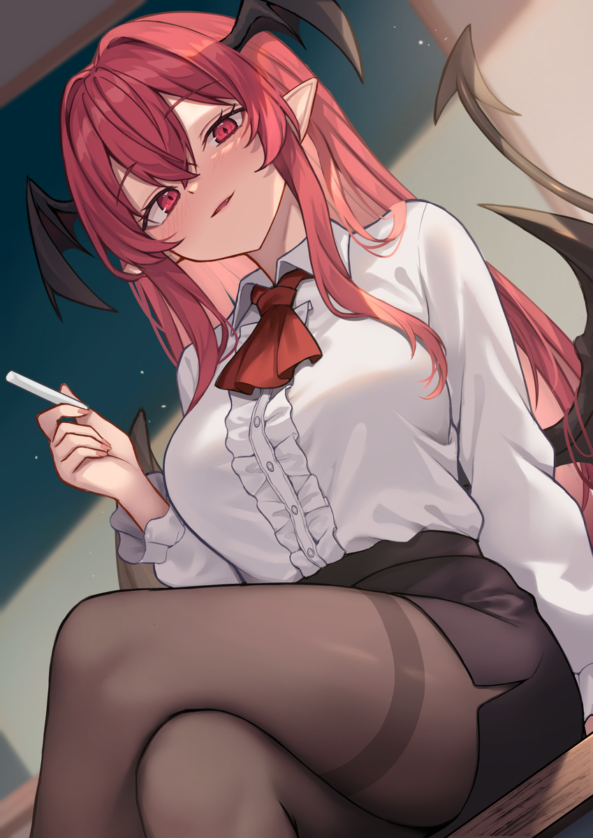 This is a pixiv picture whose title is 小悪魔先生の特別授業😈.