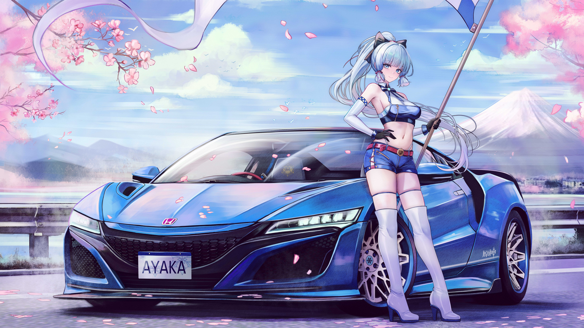 This is a pixiv picture whose title is 神里綾華.