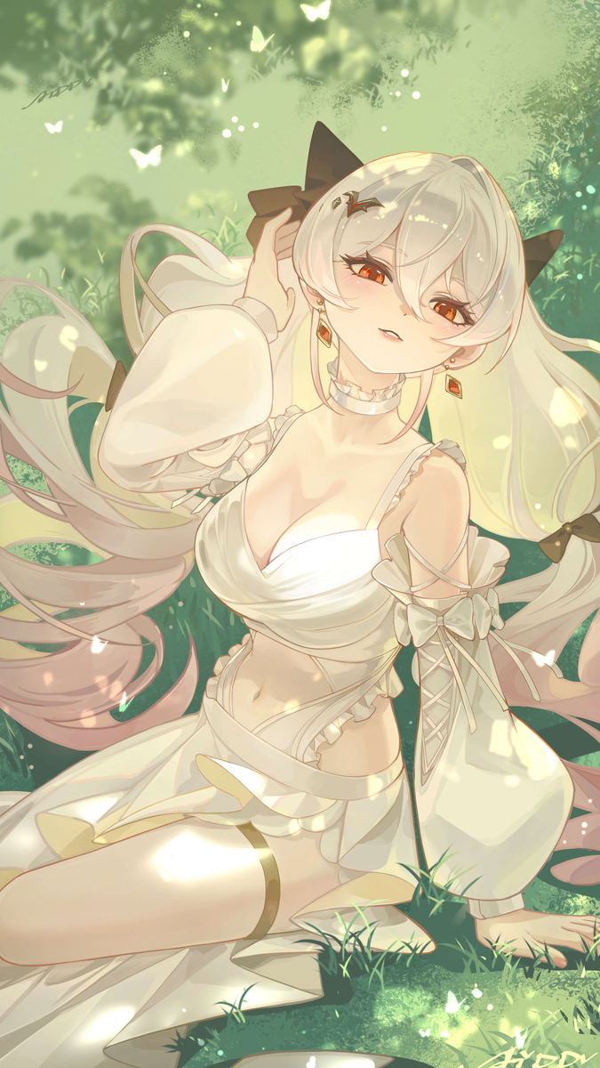 This is a pixiv picture whose title is 大月下.