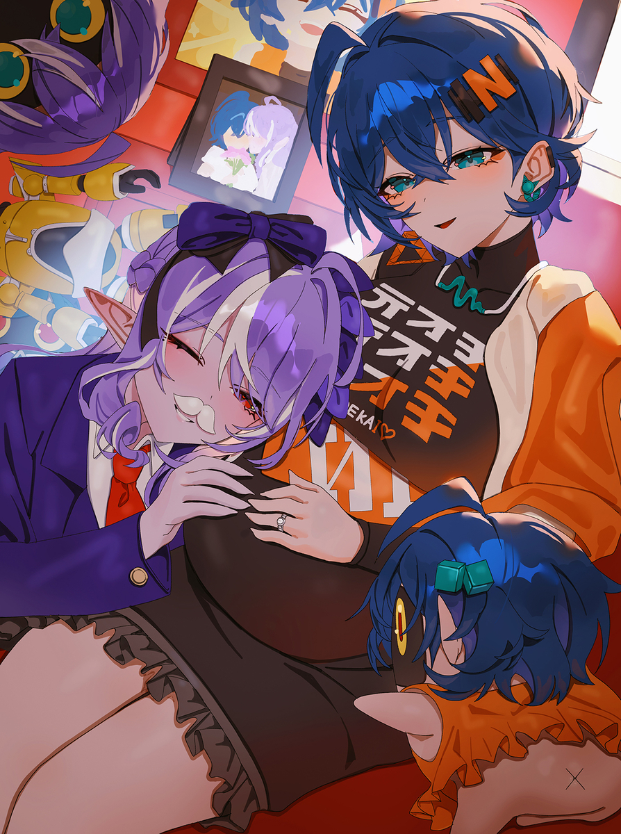 This is a pixiv picture whose title is 👩‍👩‍👧‍👦.