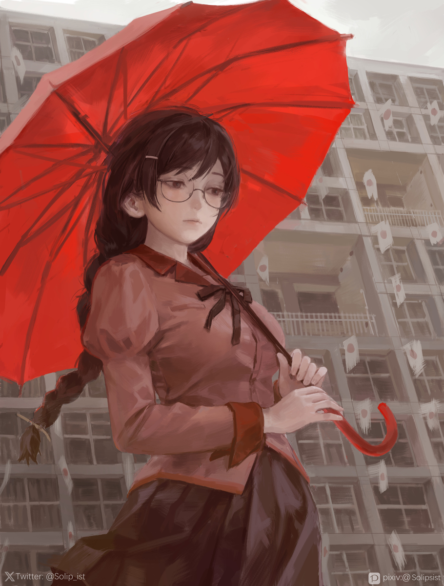 This is a pixiv picture whose title is 羽川翼.
