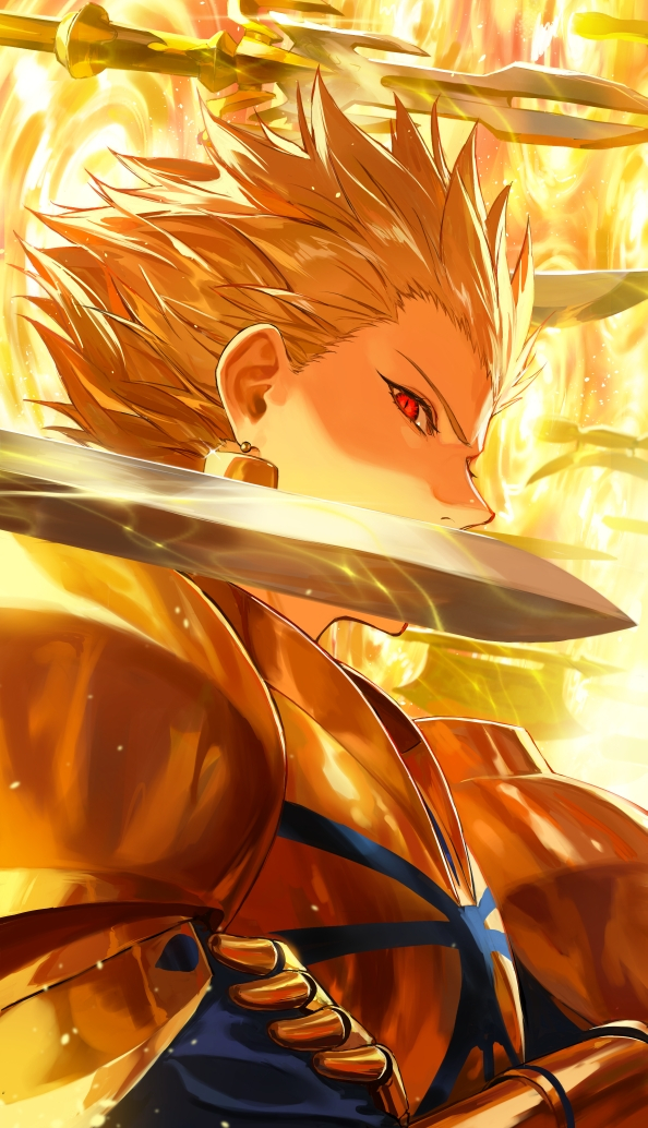 This is a pixiv picture whose title is 英雄王.