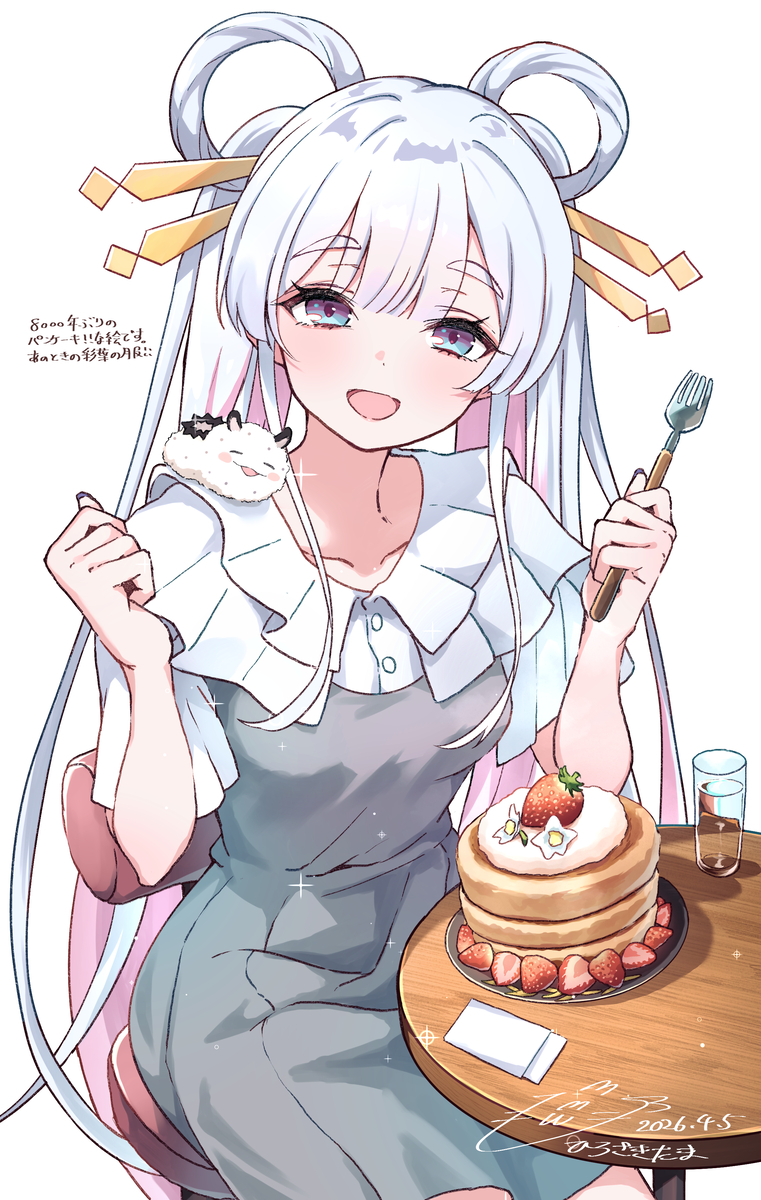 This is a pixiv picture whose title is ヤチヨ8000年ぶりのパンケーキ.