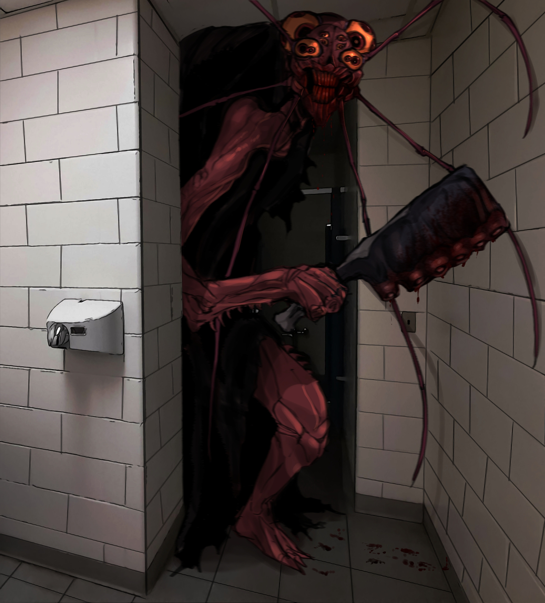 This is a pixiv picture whose title is 黒沐死.