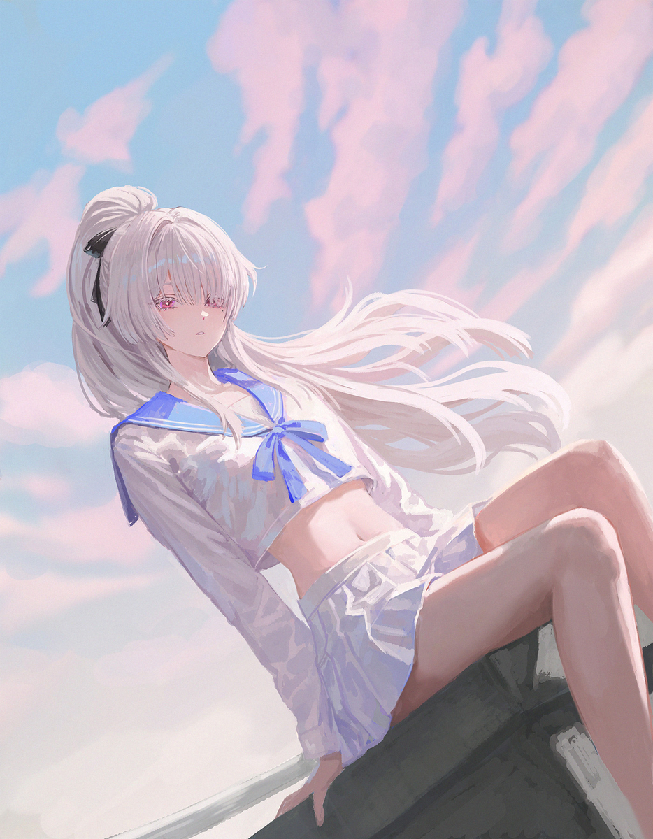 This is a pixiv picture whose title is JK Hiyuki.
